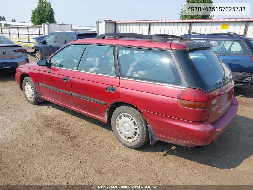 1995 Subaru Legacy L/Outback VIN: 4S3BK6351S7325733 Lot: 39922669