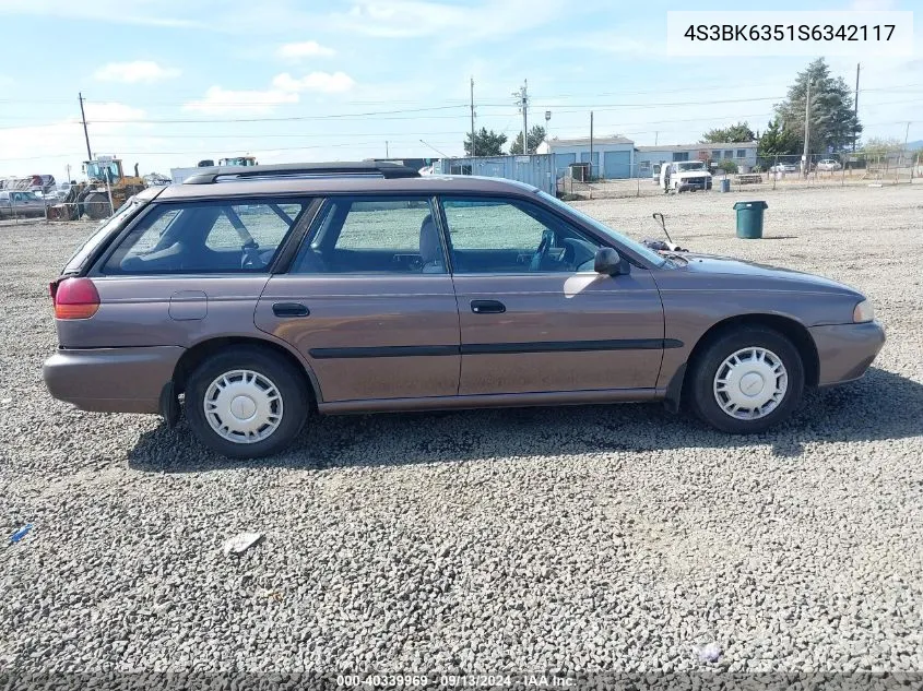 1995 Subaru Legacy L/Outback VIN: 4S3BK6351S6342117 Lot: 40339969