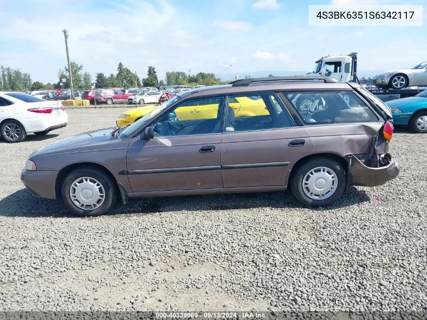 1995 Subaru Legacy L/Outback VIN: 4S3BK6351S6342117 Lot: 40339969