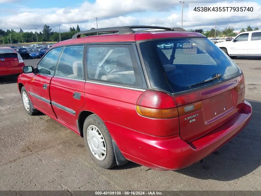 1996 Subaru Legacy L VIN: 4S3BK4355T7935740 Lot: 40109108