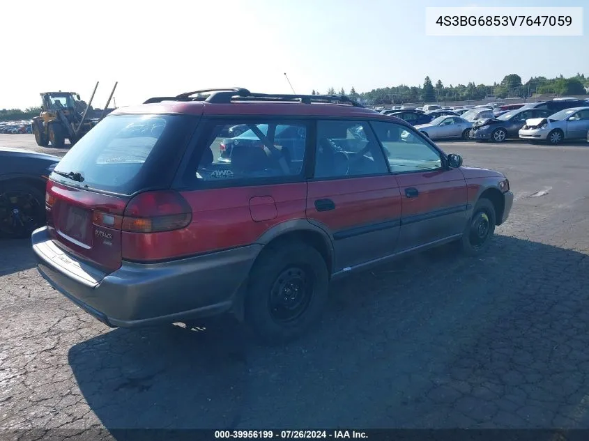 1997 Subaru Legacy Outback/Limited VIN: 4S3BG6853V7647059 Lot: 39956199