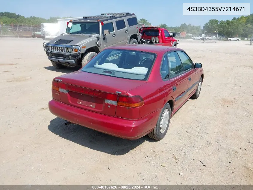 1997 Subaru Legacy L VIN: 4S3BD4355V7214671 Lot: 40187626