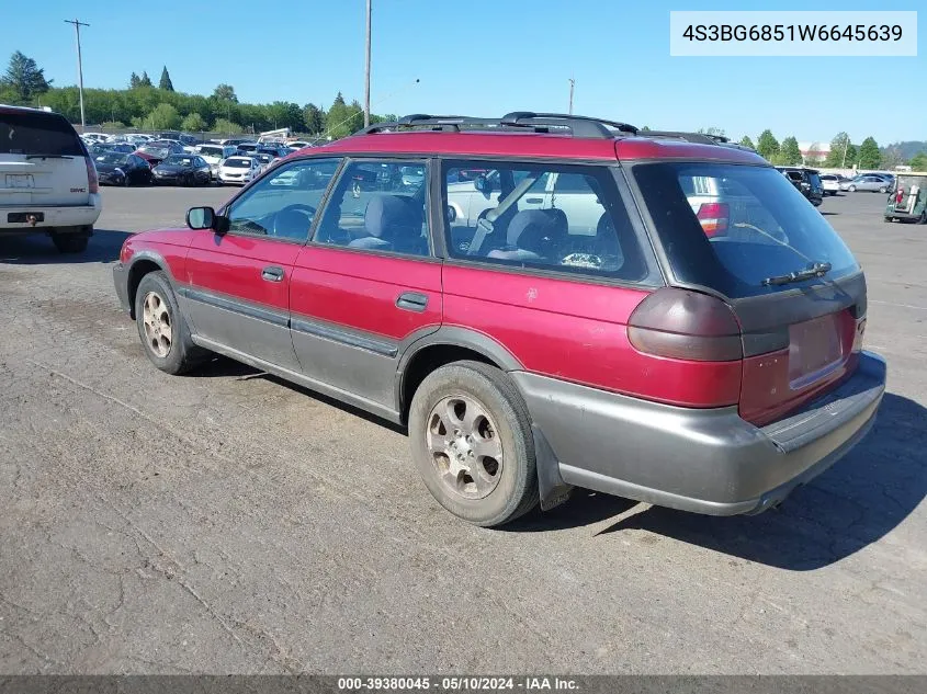 4S3BG6851W6645639 1998 Subaru Legacy Outback/Outback Limited/Outback Sport