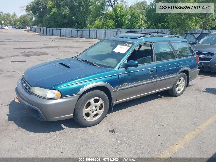 1998 Subaru Legacy Outback/Outback Limited/Outback Sport VIN: 4S3BG6858W7619470 Lot: 39999204