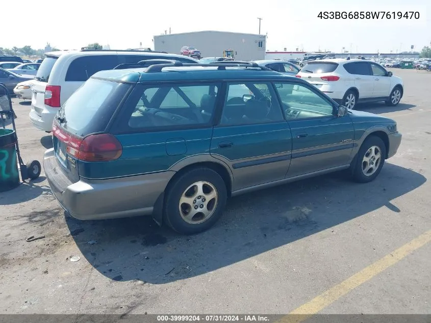 1998 Subaru Legacy Outback/Outback Limited/Outback Sport VIN: 4S3BG6858W7619470 Lot: 39999204