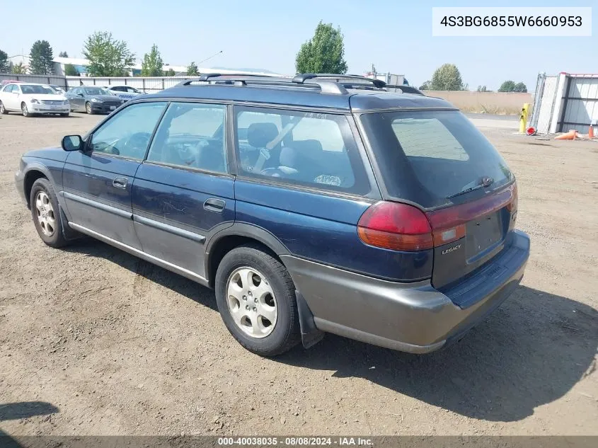 1998 Subaru Legacy Outback/Outback Limited/Outback Sport VIN: 4S3BG6855W6660953 Lot: 40038035