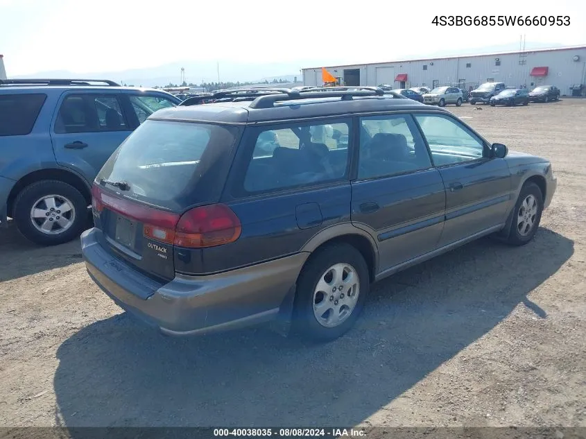 1998 Subaru Legacy Outback/Outback Limited/Outback Sport VIN: 4S3BG6855W6660953 Lot: 40038035