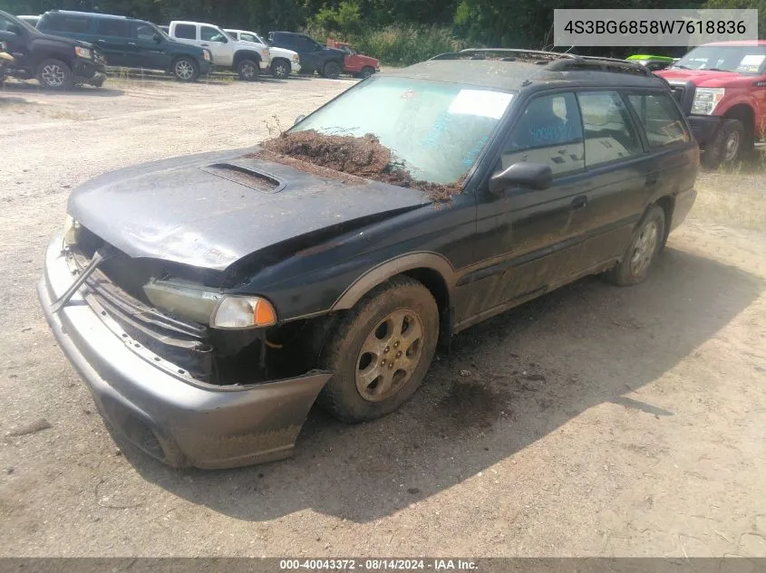 1998 Subaru Legacy Outback/Outback Limited/Outback Sport VIN: 4S3BG6858W7618836 Lot: 40043372