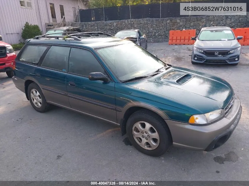 1998 Subaru Legacy Outback/Outback Limited/Outback Sport VIN: 4S3BG6852W7631016 Lot: 40047328