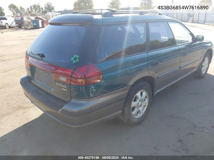 1998 Subaru Legacy Outback/Outback Limited/Outback Sport VIN: 4S3BG6854W7616890 Lot: 40278156