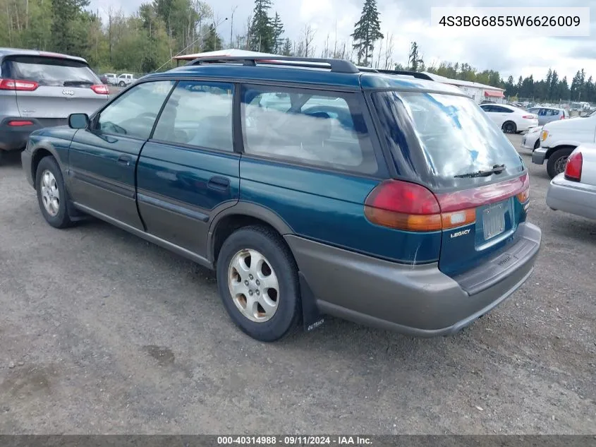 1998 Subaru Legacy Outback/Outback Limited/Outback Sport VIN: 4S3BG6855W6626009 Lot: 40314988