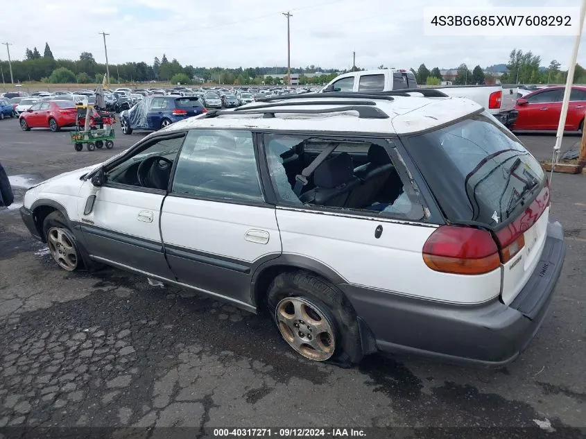 1998 Subaru Legacy Outback/Outback Limited/Outback Sport VIN: 4S3BG685XW7608292 Lot: 40317271