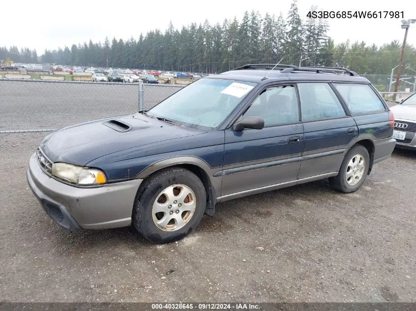 1998 Subaru Legacy Outback/Outback Limited/Outback Sport VIN: 4S3BG6854W6617981 Lot: 40328645