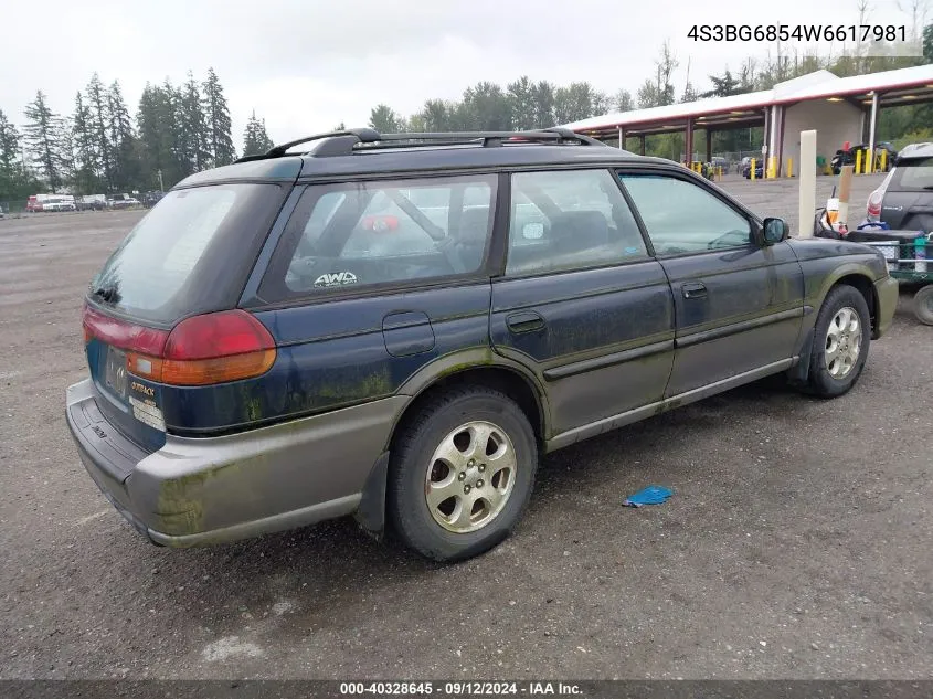 1998 Subaru Legacy Outback/Outback Limited/Outback Sport VIN: 4S3BG6854W6617981 Lot: 40328645