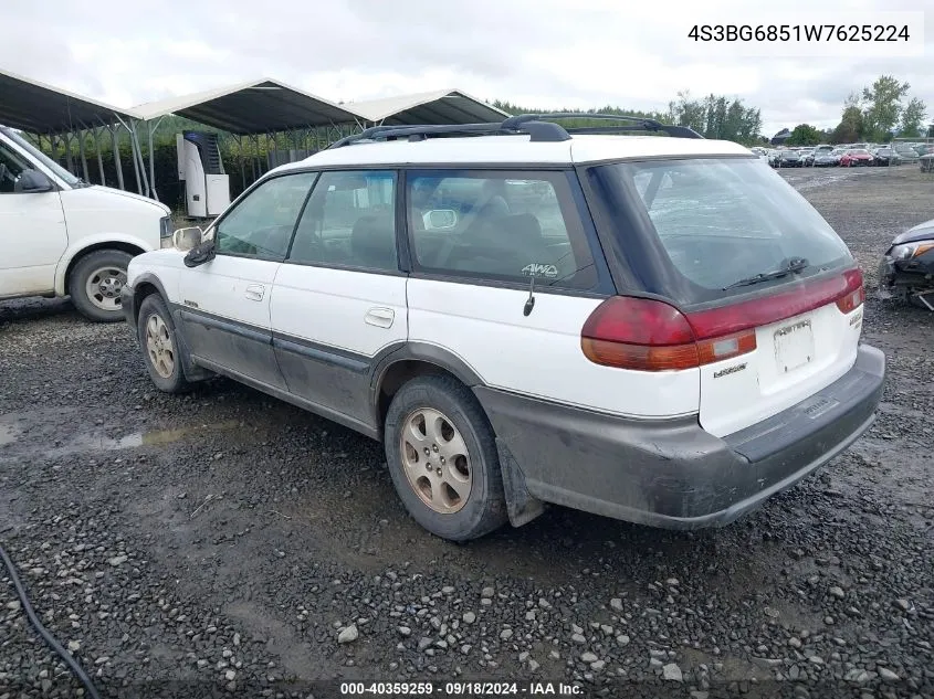 1998 Subaru Legacy Outback/Outback Limited/Outback Sport VIN: 4S3BG6851W7625224 Lot: 40359259