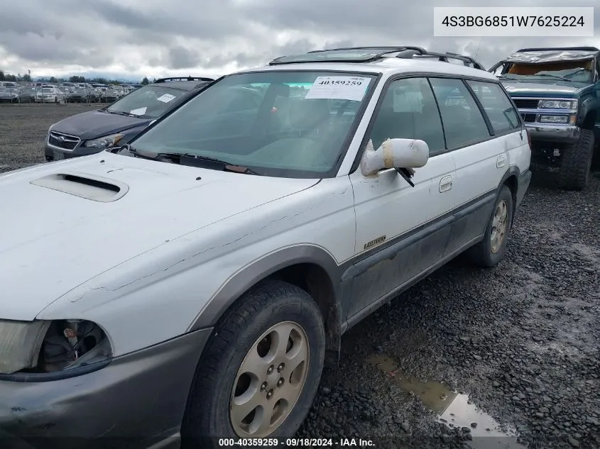 1998 Subaru Legacy Outback/Outback Limited/Outback Sport VIN: 4S3BG6851W7625224 Lot: 40359259