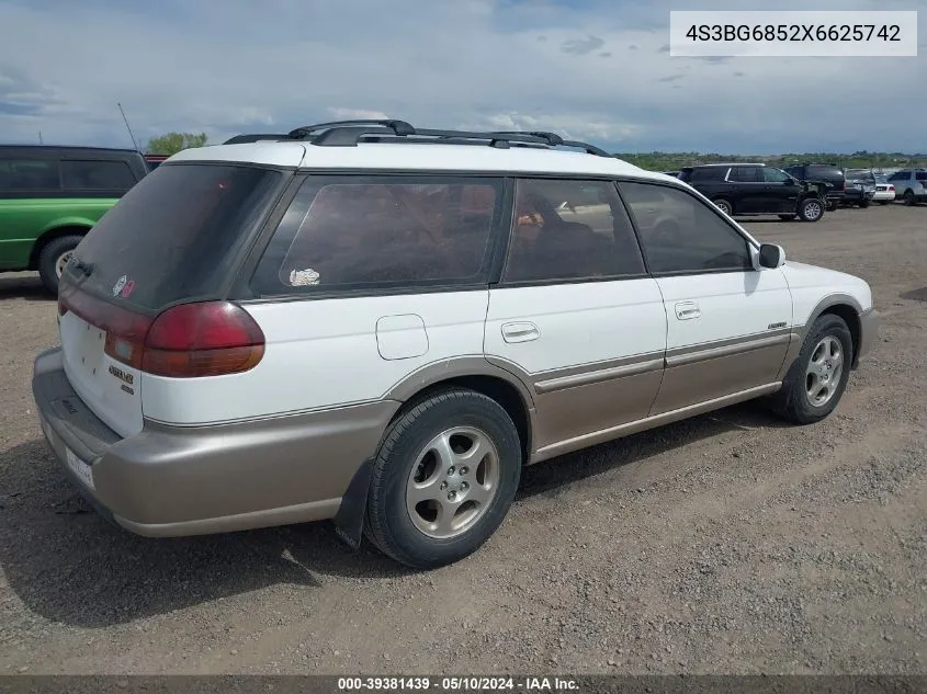 1999 Subaru Legacy 30Th Ann. Outback Ltd./Outback VIN: 4S3BG6852X6625742 Lot: 39381439