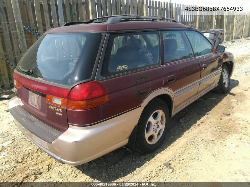 1999 Subaru Legacy 30Th Ann. Outback Ltd./Outback VIN: 4S3BG6858X7654933 Lot: 40216366