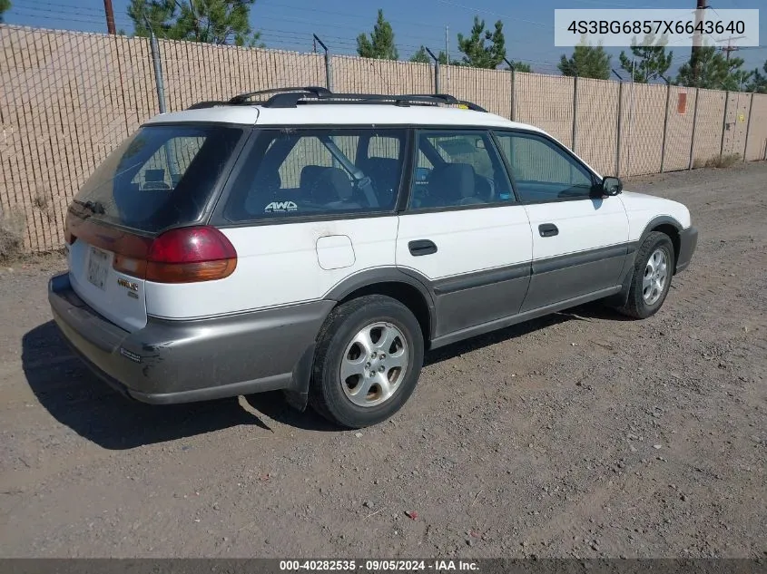 1999 Subaru Legacy 30Th Ann. Outback Ltd./Outback VIN: 4S3BG6857X6643640 Lot: 40282535