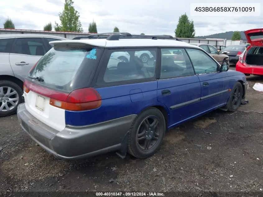 1999 Subaru Legacy Outback/Ssv/Limited/30Th VIN: 4S3BG6858X7610091 Lot: 40310347