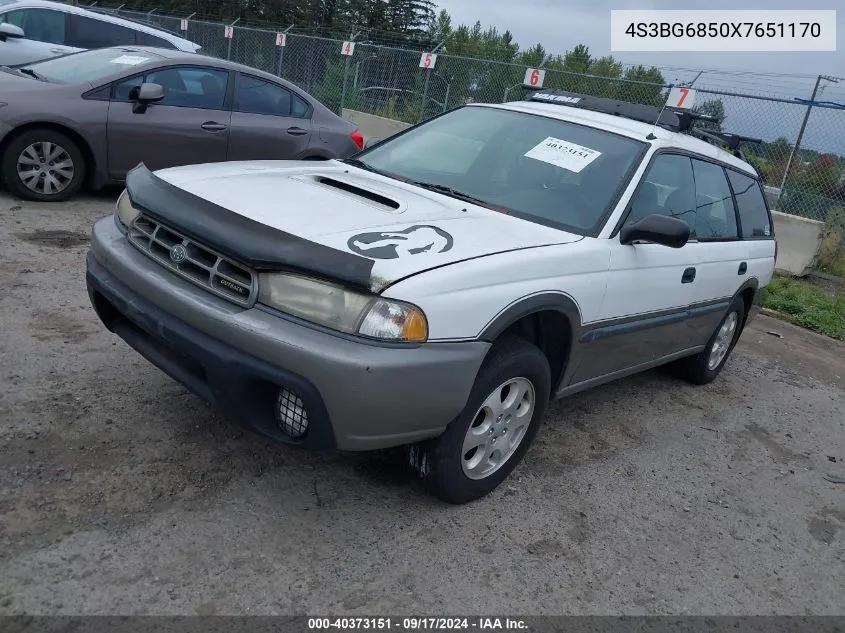 1999 Subaru Legacy 30Th Ann. Outback Ltd./Outback VIN: 4S3BG6850X7651170 Lot: 40373151