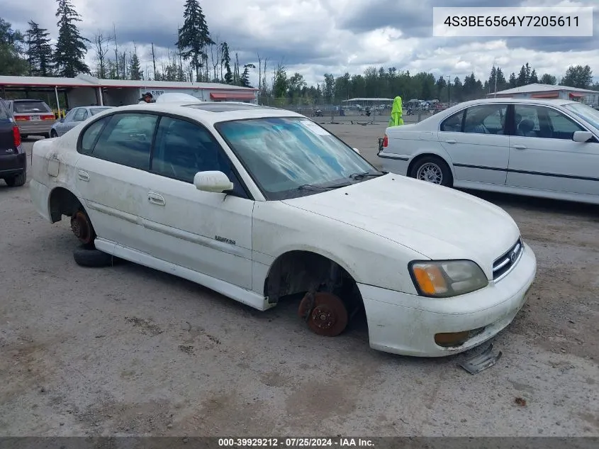 2000 Subaru Legacy Gt Limited VIN: 4S3BE6564Y7205611 Lot: 39929212