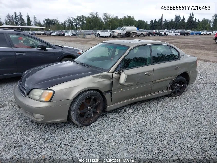 2000 Subaru Legacy Gt Limited VIN: 4S3BE6561Y7216453 Lot: 39982284