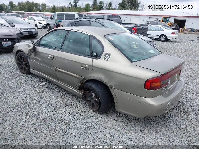 2000 Subaru Legacy Gt Limited VIN: 4S3BE6561Y7216453 Lot: 39982284