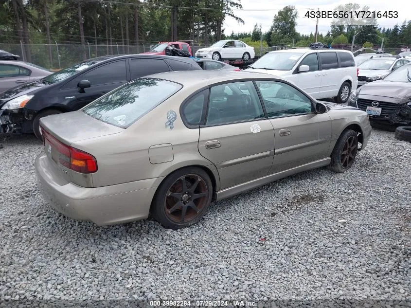 2000 Subaru Legacy Gt Limited VIN: 4S3BE6561Y7216453 Lot: 39982284