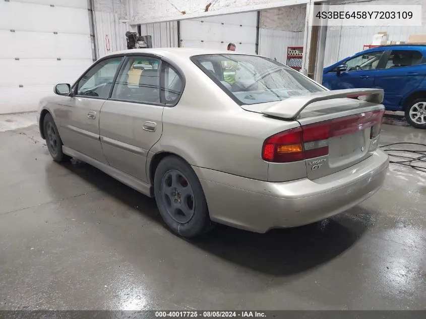 2000 Subaru Legacy Gt VIN: 4S3BE6458Y7203109 Lot: 40017725