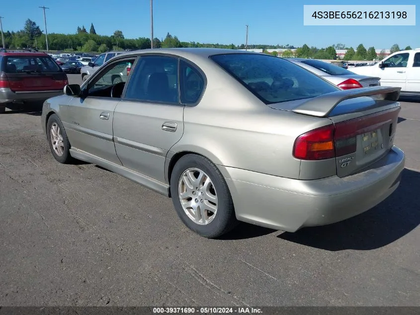 2001 Subaru Legacy Gt Limited VIN: 4S3BE656216213198 Lot: 39371690