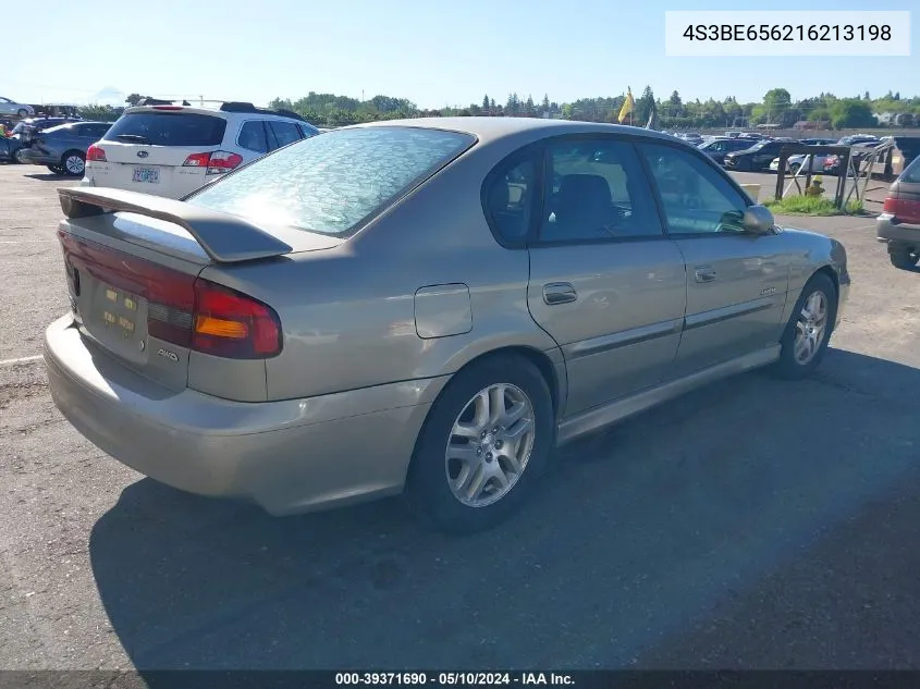 2001 Subaru Legacy Gt Limited VIN: 4S3BE656216213198 Lot: 39371690