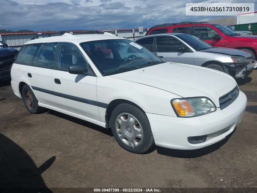 2001 Subaru Legacy L VIN: 4S3BH635617310819 Lot: 39487399