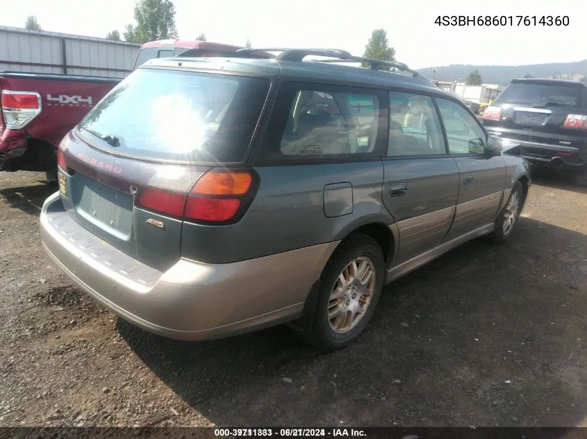 4S3BH686017614360 2001 Subaru Legacy Outback Ltd