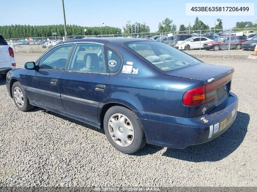 2001 Subaru Legacy L VIN: 4S3BE635817206499 Lot: 39873370