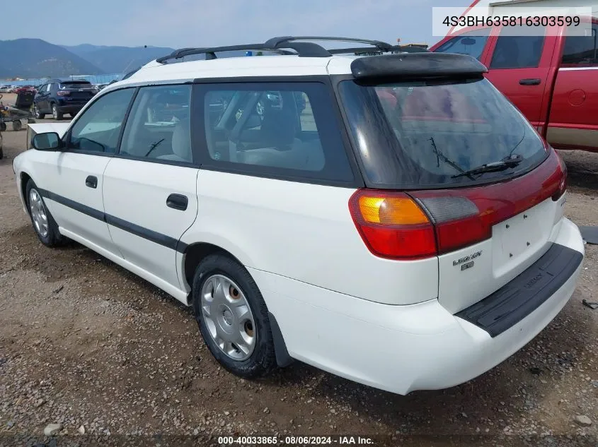 2001 Subaru Legacy L VIN: 4S3BH635816303599 Lot: 40033865