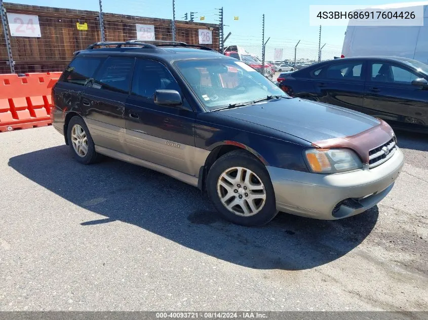 2001 Subaru Legacy Outback Limited VIN: 4S3BH686917604426 Lot: 40093721