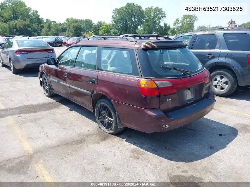 2001 Subaru Legacy L VIN: 4S3BH635217303625 Lot: 40191138