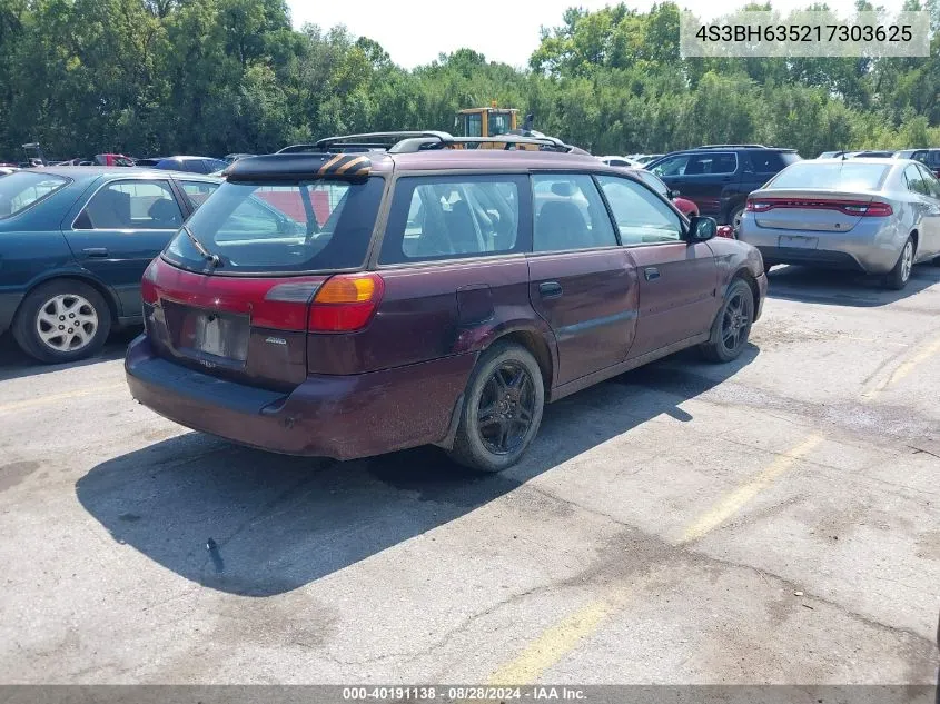 2001 Subaru Legacy L VIN: 4S3BH635217303625 Lot: 40191138