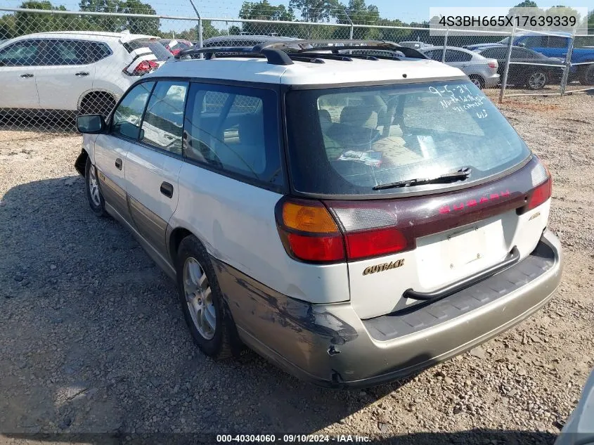 2001 Subaru Legacy Outback VIN: 4S3BH665X17639339 Lot: 40304060