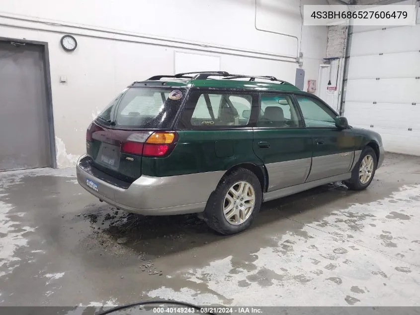 2002 Subaru Legacy Outback Limited VIN: 4S3BH686527606479 Lot: 40149243