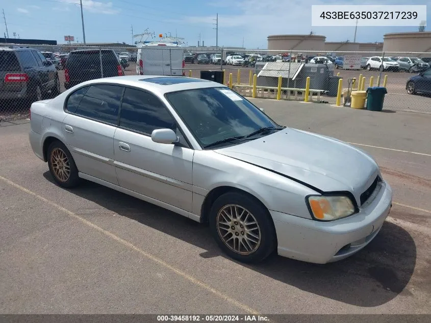 2003 Subaru Legacy L/L W/Special Edition Package VIN: 4S3BE635037217239 Lot: 39458192