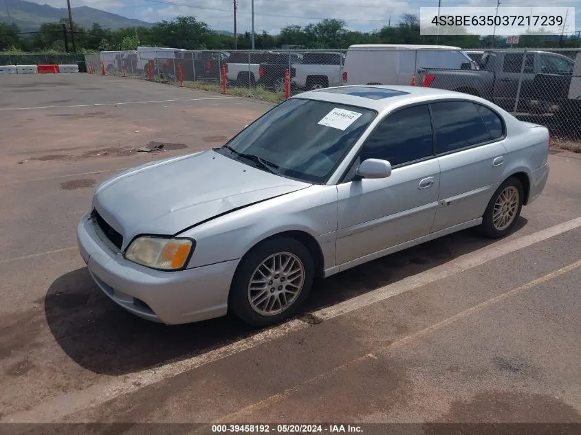 2003 Subaru Legacy L/L W/Special Edition Package VIN: 4S3BE635037217239 Lot: 39458192