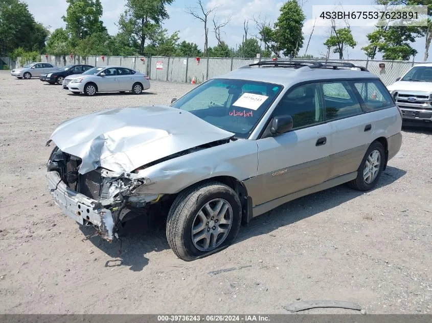 2003 Subaru Legacy Outback VIN: 4S3BH675537623891 Lot: 39736243