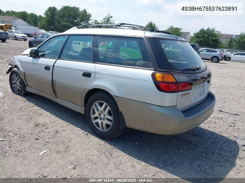 2003 Subaru Legacy Outback VIN: 4S3BH675537623891 Lot: 39736243