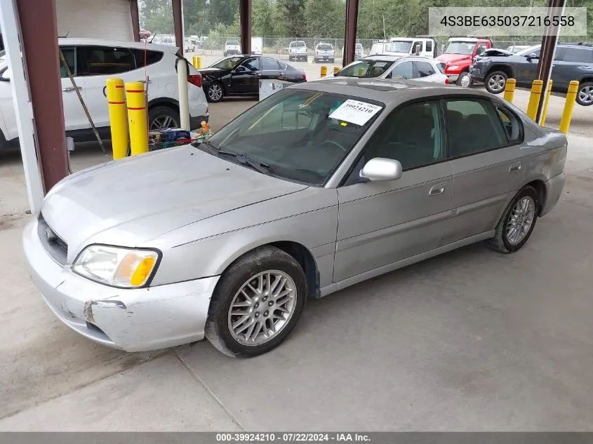 2003 Subaru Legacy VIN: 4S3BE635037216558 Lot: 39924210