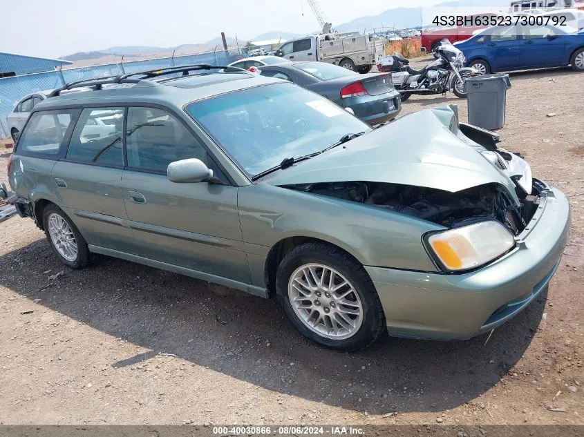 2003 Subaru Legacy L/L W/Special Edition Package/Outback VIN: 4S3BH635237300792 Lot: 40030866