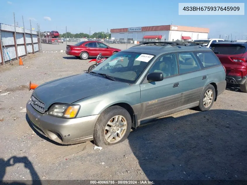 2003 Subaru Legacy Outback Awp VIN: 4S3BH675937645909 Lot: 40065785