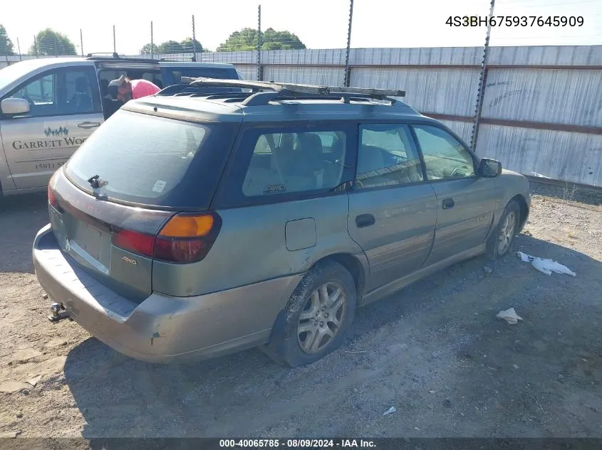 2003 Subaru Legacy Outback Awp VIN: 4S3BH675937645909 Lot: 40065785