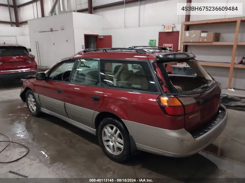 2003 Subaru Legacy Outback VIN: 4S3BH675236609484 Lot: 40113145